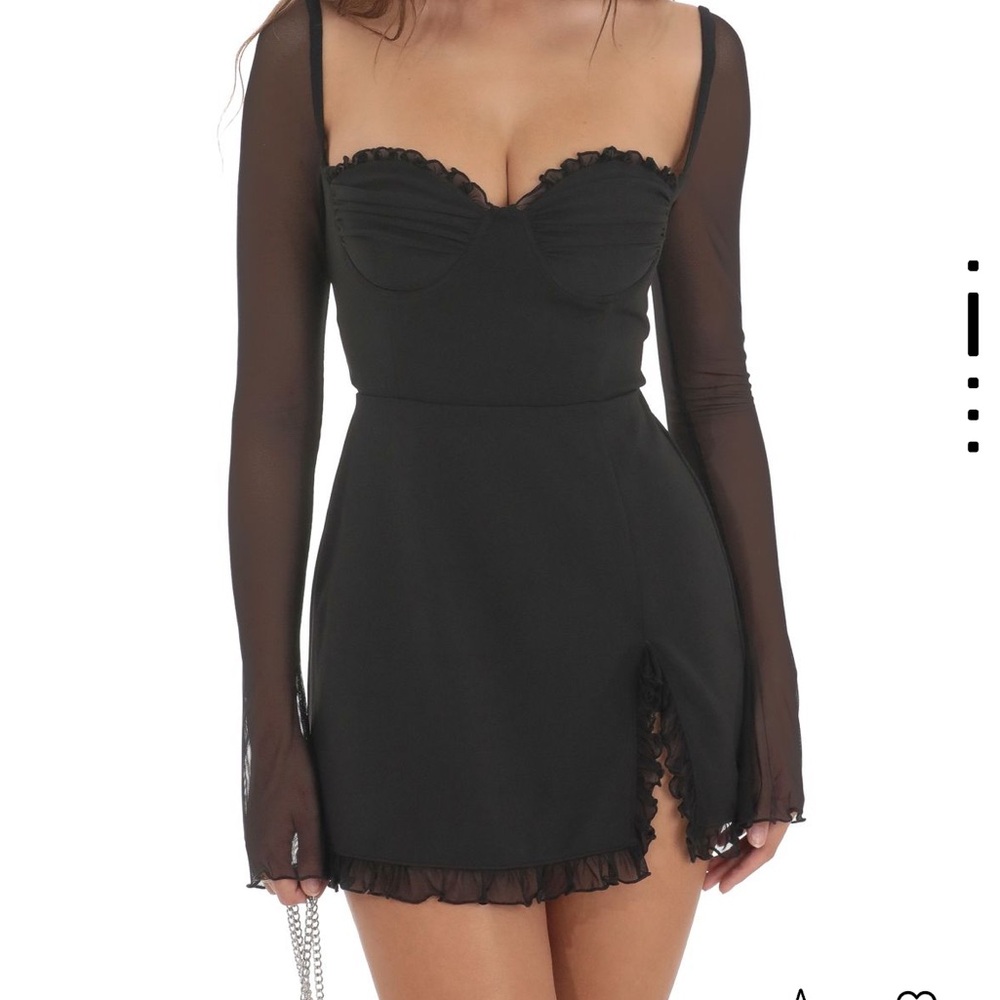 Lucy in the Sky Black Long Sleeve Bodycon Dress